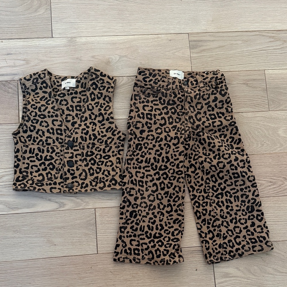DL1961 Leopard Print Kids Matching Set